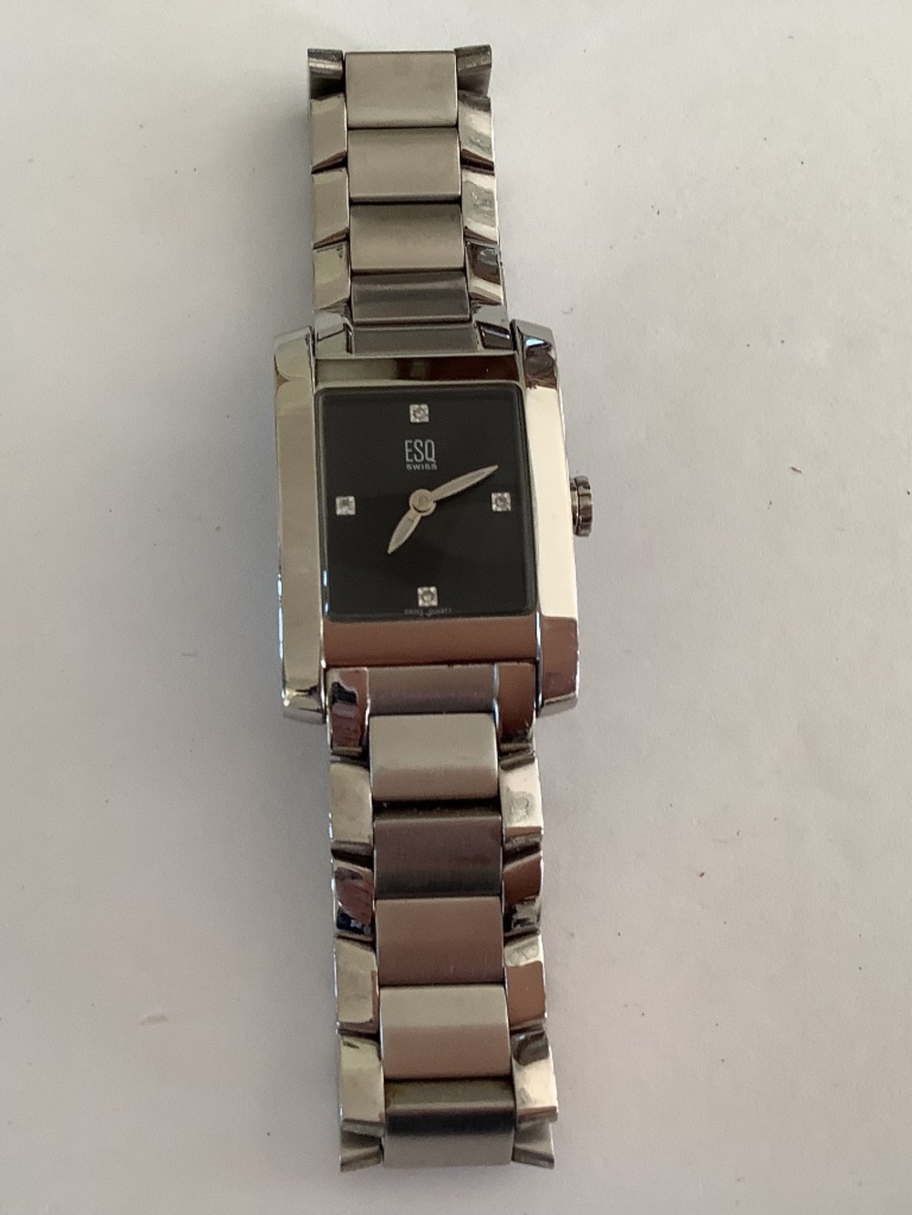 ESQ 62998 Womens Watch 21mm Black Dial Silver Tone Steel Bracelet - Picture 2 of 5